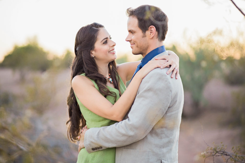 Engagement photo shoot in the desert