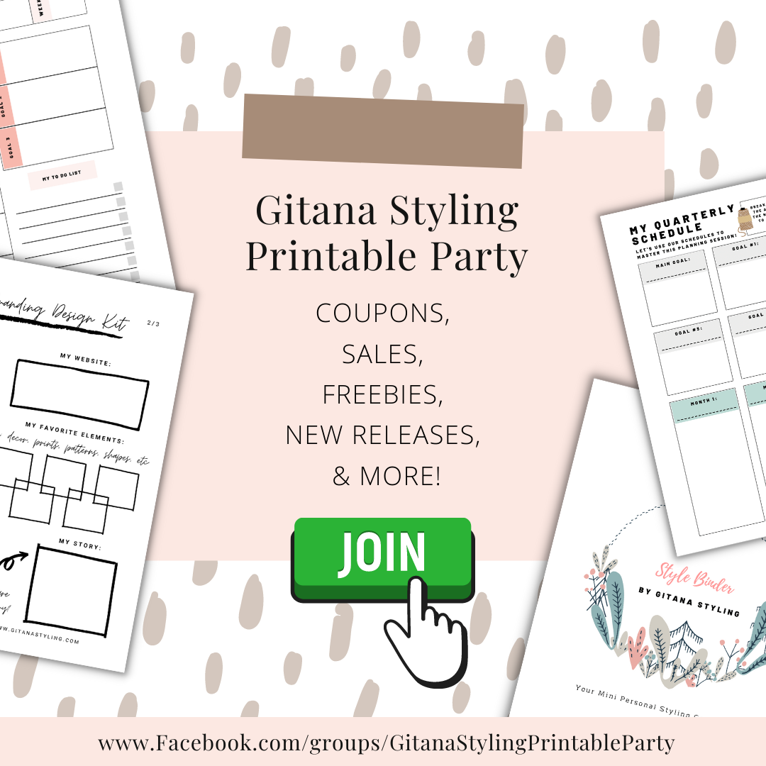 Gitana Styling printable party facebook group